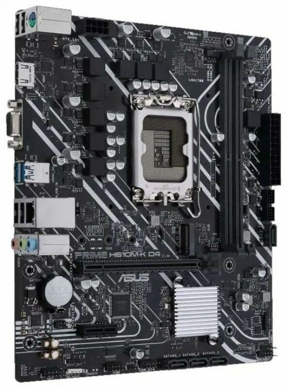 Материнская плата ASUS PRIME H610M-K D4, LGA 1700, Intel H610, mATX, Ret