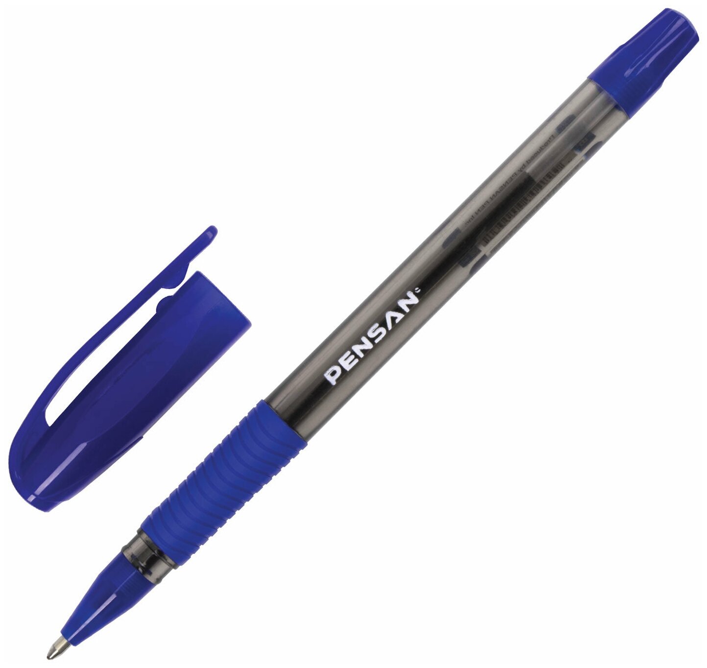 Ручка шариковая масляная с грипом PENSAN "Sign-Up", синяя, 1 мм, линия письма 0,8 мм, 2410/12