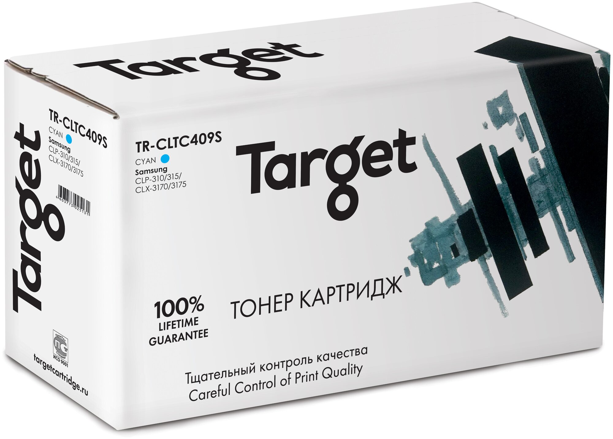 Тонер-картридж Target CLTC409S, голубой, для лазерного принтера, совместимый