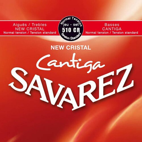 Струны для классической гитары Savarez New Cristal Cantiga 510 CR Normal (6 шт) savarez new cristal cantiga premium high tension 510cjp