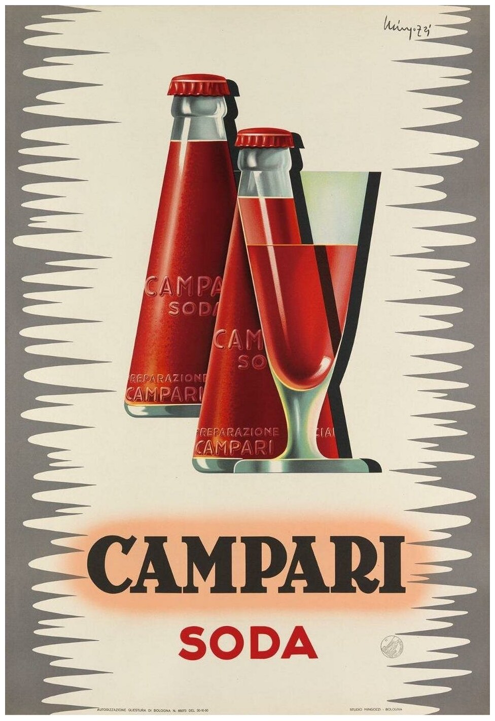 Постер / Плакат / Картина Рекламный плакат - Коктейль Campari and soda 40х50 см в подарочном тубусе