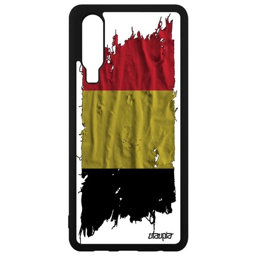 фото Чехол на мобильный p30, "флаг бельгии на ткани" патриот страна utaupia
