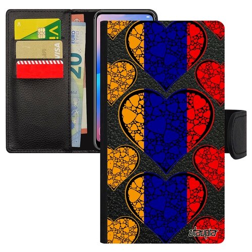 фото Чехол-книжка на мобильный samsung galaxy s10e, "флаг армении с сердцем" страна патриот utaupia