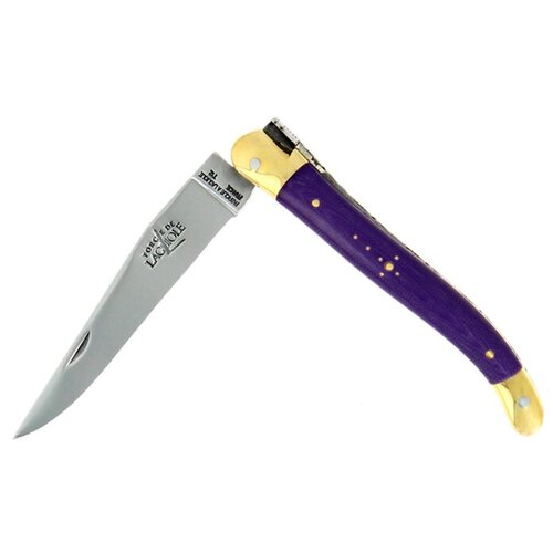 фото Складной нож, 9.2 см, сталь t12/микарта, фиолетовый, laguiole