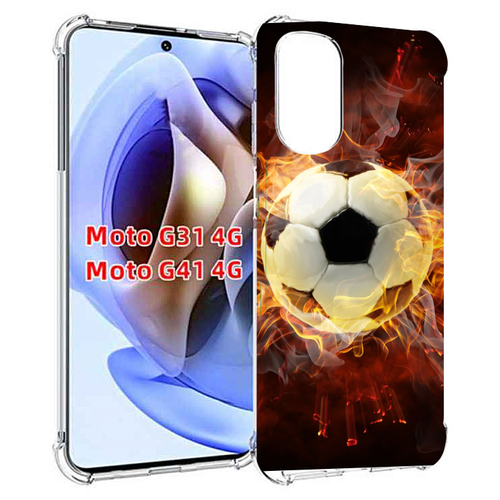 Чехол MyPads Огненный-мяч для Motorola Moto G31 4G / G41 4G задняя-панель-накладка-бампер