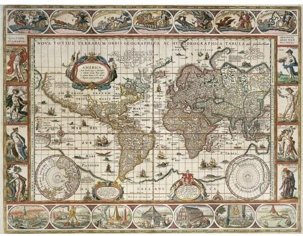 Пазл Ravensburger 2000 Карта мира, арт.16633 — фото 1