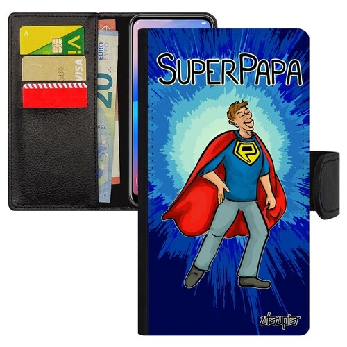 фото Чехол книжка для мобильного iphone xr, "суперпапа" отец веселый utaupia