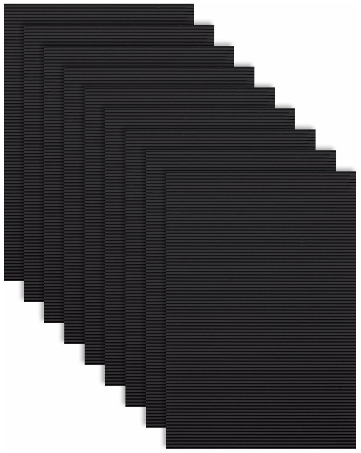 Цветная бумага А4 гофрированная, 10 листов, черная, 160 г/м2, остров сокровищ, 210х297 мм, 111943 упаковка 5 шт.