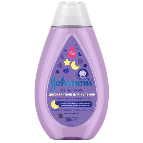 Купить Johnson's Baby Пена для ванны Перед сном с успокаивающим ароматом Natural calm, 300 мл