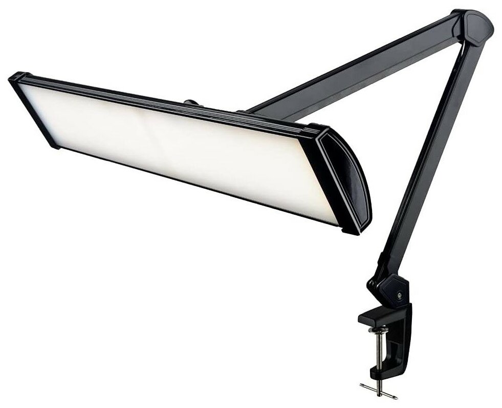 OKIRO / Лампа настольная светодиодная бестеневая LED 180 MAX с диммером яркости - черный / светодиодный светильник со струбциной
