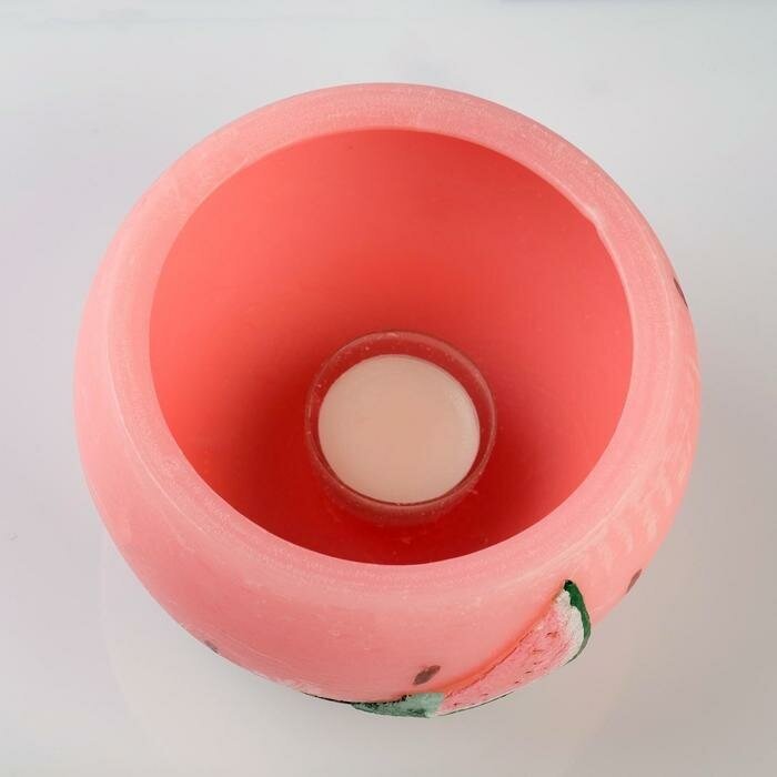 Подсвечник / лампион круглый "Арбуз", 14,4×10 см, розовый - фотография № 3