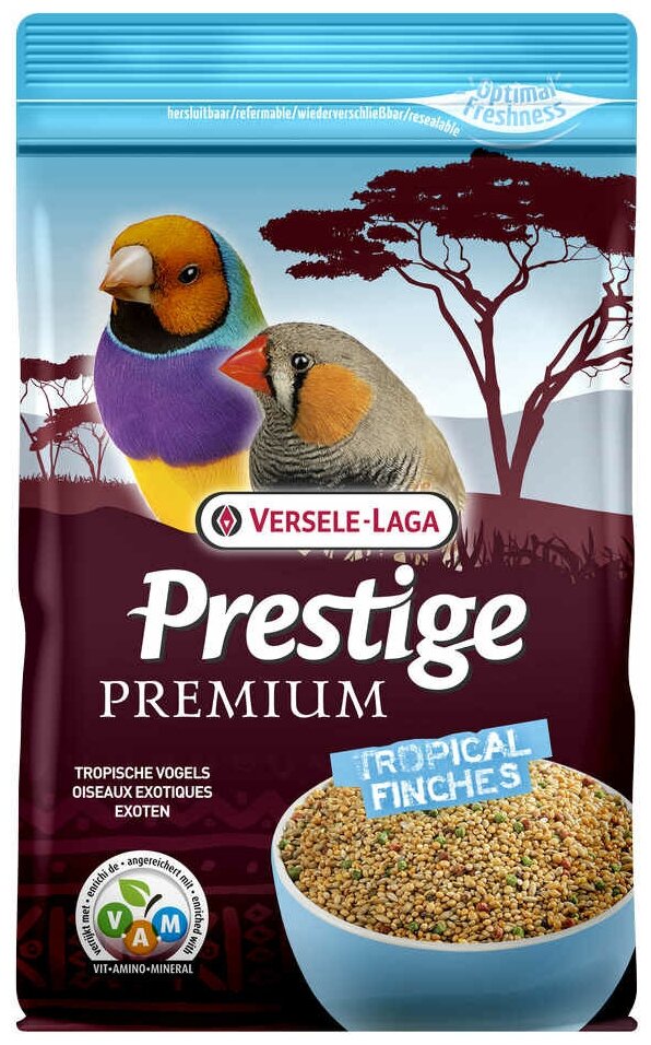 Корм Versele-Laga Prestige PREMIUM Tropical Finches для экзотических птиц, 800гр Unknown - фото №1
