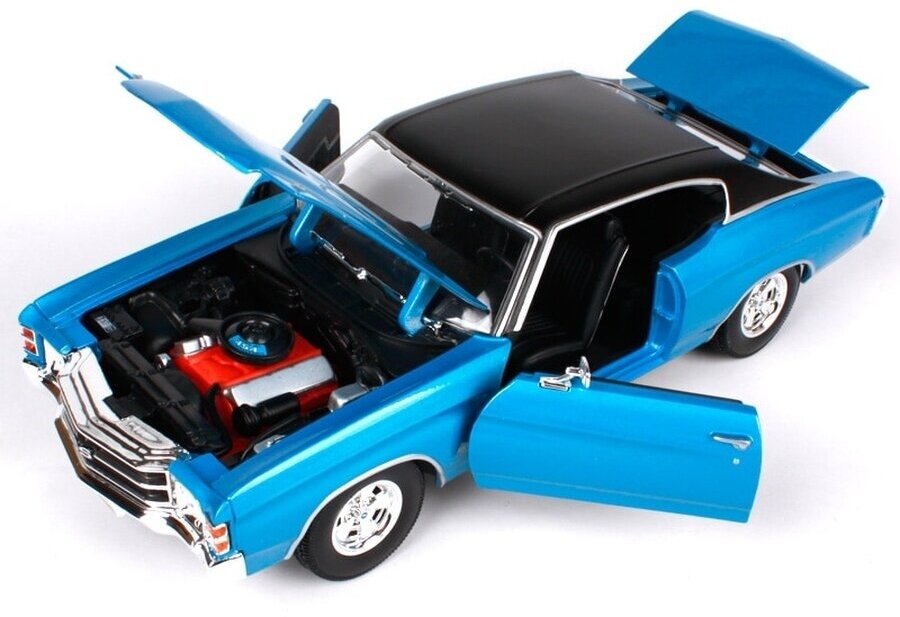 Maisto Машинка Chevrolet Chevelle Sport Coupe 1971, 1:18 оранжевая - фото №17