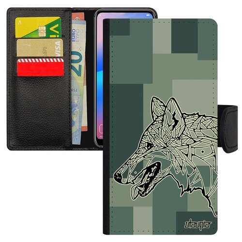 фото Чехол книжка на мобильный samsung galaxy s8, "волк" древний злой utaupia