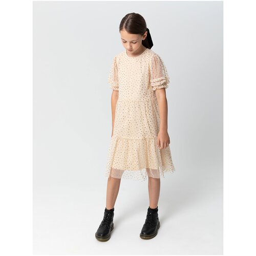 фото Платье sela размер 146, бежевый