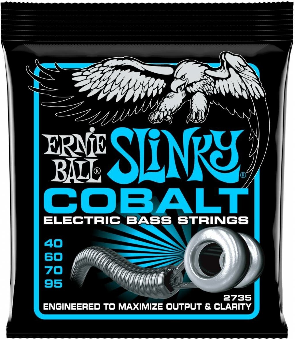 ERNIE BALL 2735 Slinky Cobalt Extra 40-95 - Струны для бас-гитары