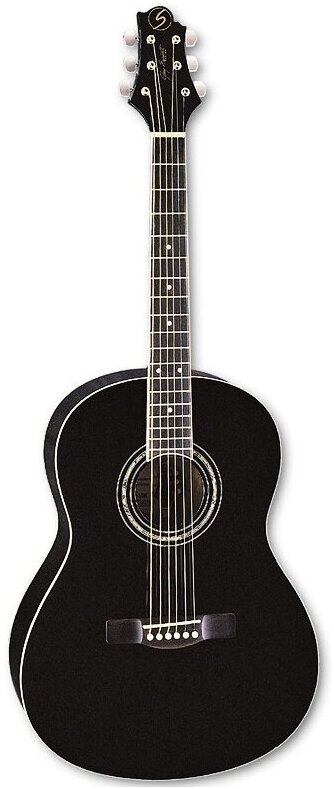 GregBennett ST91/BK Акустическая гитара, размер 3/4, мензура 23 1/4 Nato, анкер, ключ, цвет черный