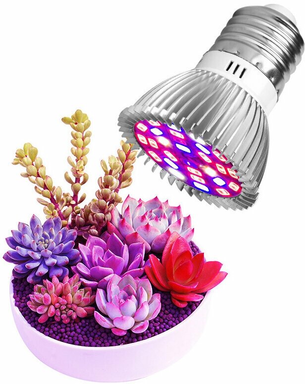 Светодиодная фитолампа (лампа для растений) полного спектра Maple Lamp, Е27, 18 Вт