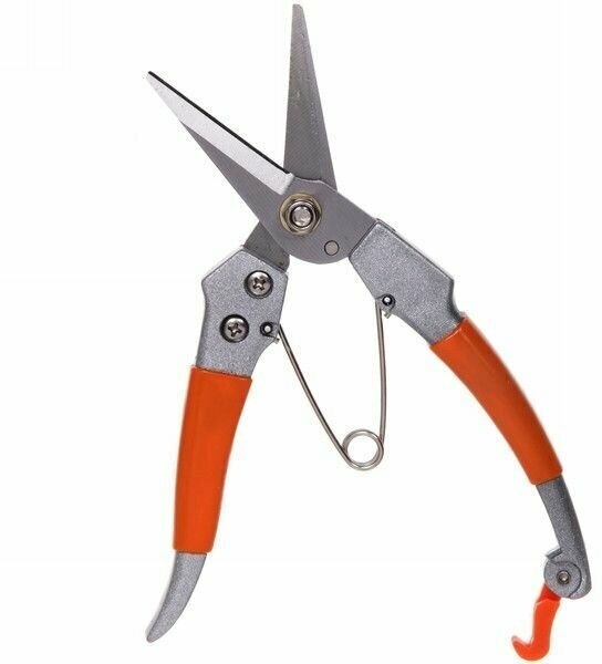 фото Секатор садовый, ножницы кустарниковые (19,5см) "Дачник" гальваническое покрытие, алюминиевые ручки