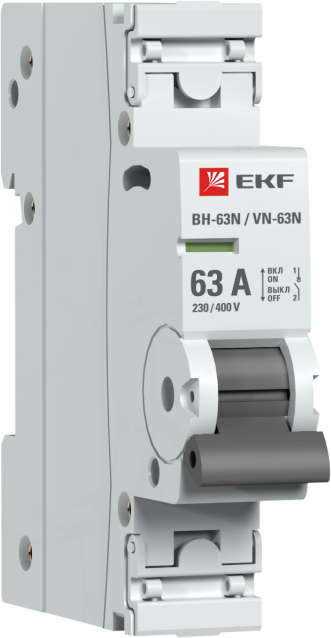 Рубильники и выключатели нагрузки EKF Выключатель нагрузки 1п 63А ВН-63N PROxima EKF S63163