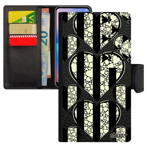 фото Чехол книжка для смарфона galaxy s10e, "флаг бретани с сердцем" патриот государственный utaupia