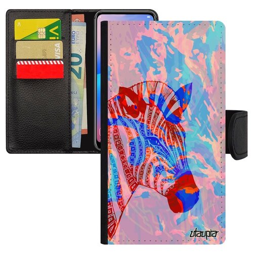 фото Чехол книжка на мобильный apple iphone x, "зебра" африка саванна utaupia