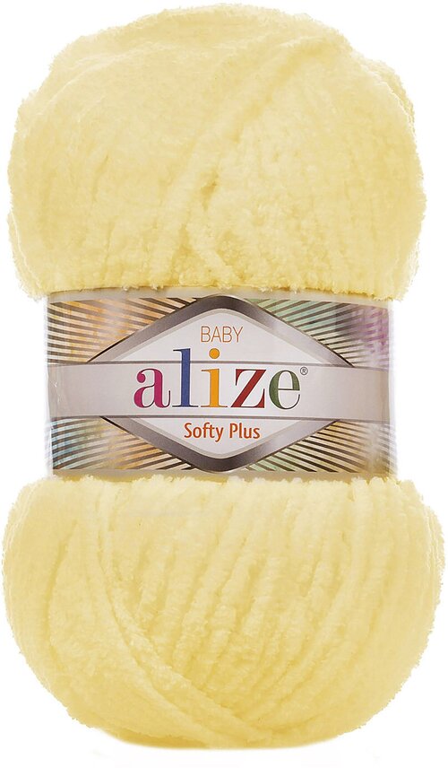 Пряжа Alize Softy Plus 13 желтый 100 г/ 120 м, 3 шт