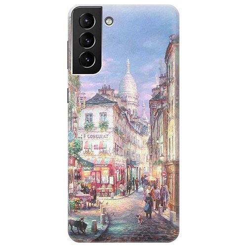 фото Re:pa чехол - накладка artcolor для samsung galaxy s21+ с принтом "пейзаж монмартра"