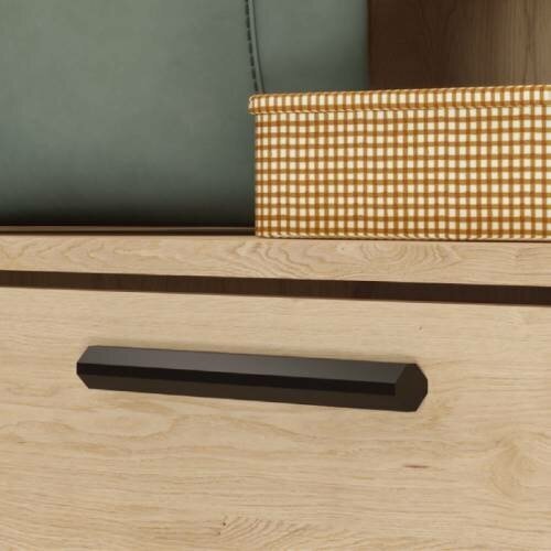 Ручка накладная L.360мм, отделка черный матовый (покраска)