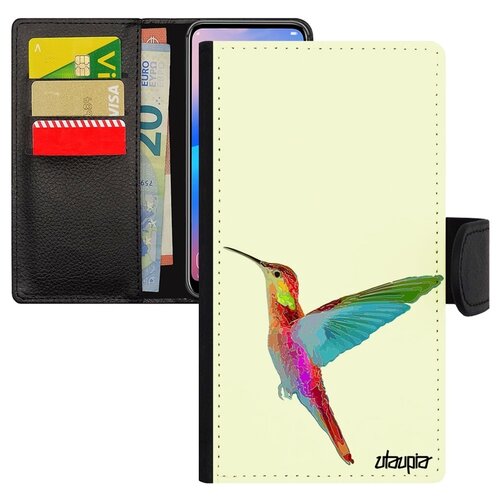 фото Чехол книжка на смартфон iphone xs, "колибри" природа рисунок utaupia