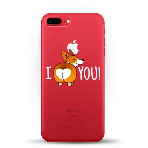 фото Силиконовый чехол love корги на apple iphone 7 plus andy & paul