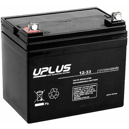 Аккумулятор (АКБ) UPLUS AGM Leoch US12-33 12V 33Ah для ИБП, стационарных установок 195/130/178 33 Ач (Юплас) АГМ leoch uplus hpg7b 4