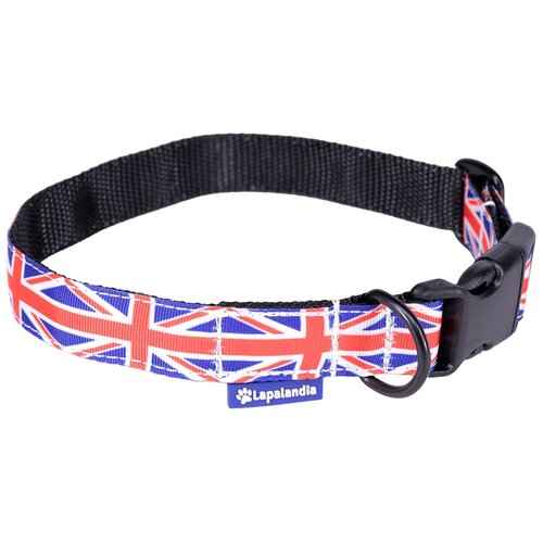 Ошейник для собак облегченный Британский Флаг (25мм)