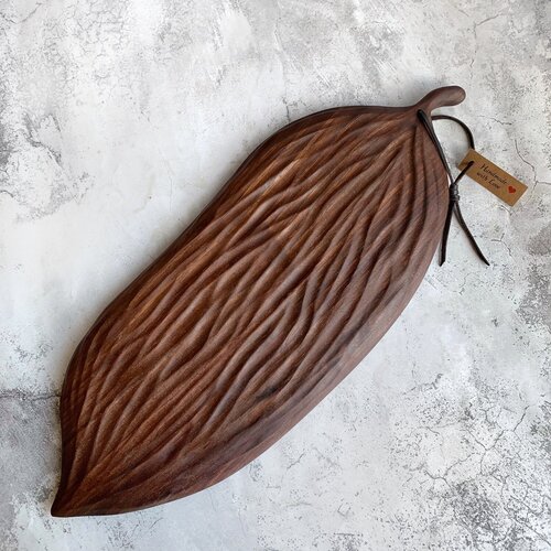 Сервировочная доска из чёрного дерева Nature Cocoa, 40*17 см