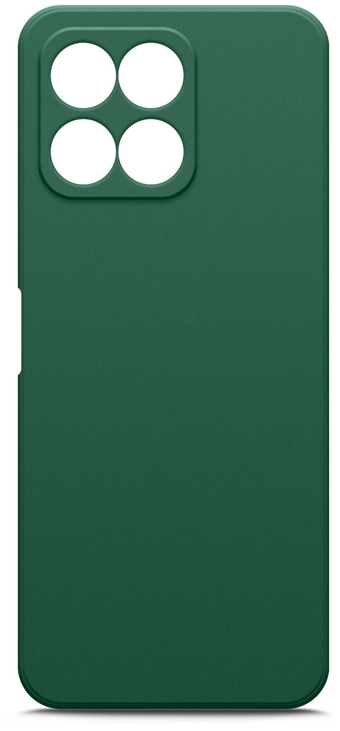 Чехол на Honor X6 (Хонор Х6) зеленый опал силиконовый с защитной подкладкой из микрофибры Microfiber Case, Brozo