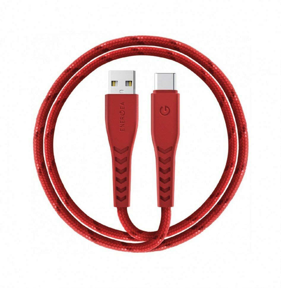 Кабель EnergEA NyloFlex USB-A to USB-C 5A 1.5 м цвет Красный (CBL-NFAC5U-RED150)