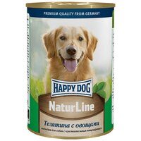 Влажный корм для собак Happy Dog NaturLine, телятина, с овощами 20 шт. х 410 г