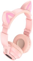 Беспроводные наушники BOROFONE BO18 Cat Ear, розовый