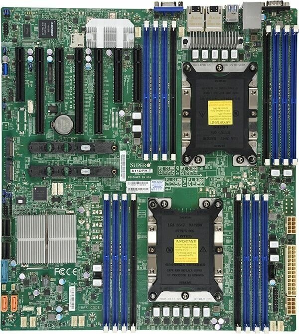 Материнская плата SuperMicro MBD-X11DPH-T-B E-ATX LGA 2TB 3DS ECC RDIMM DDR4 (MBD-X11DPH-T-B)