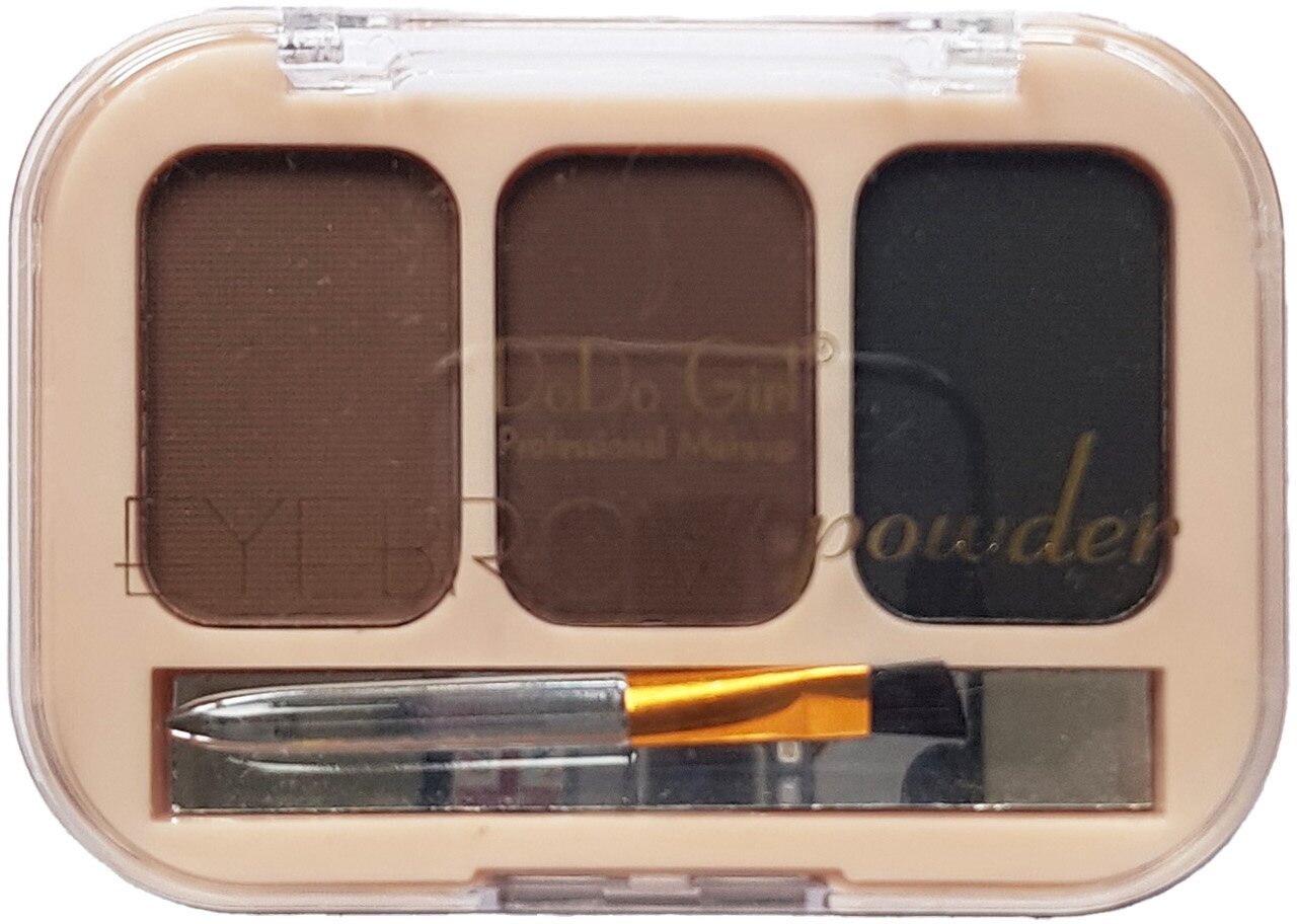 Палетка теней для бровей DoDo Girl Eyebrow Powder, 3 оттенка, набор 02