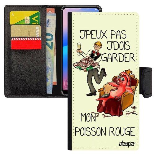 фото Чехол книжка на смартфон redmi 6a, "не могу - у меня красная рыбка!" повод анекдот utaupia