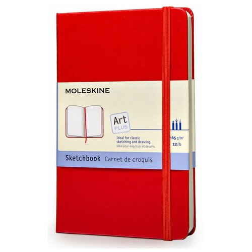 Блокнот для рисования Moleskine ART SKETCHBOOK ARTQP063R Large 130х210мм 104стр. твердая обложка красный