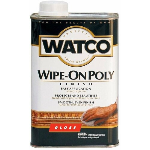 WATCO Wipe-On Poly Полироль для дерева, полуматовый, бесцветный (0,946л)