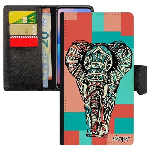 фото Чехол-книжка на мобильный iphone 6 6s plus, "слон" саванна азиатский utaupia