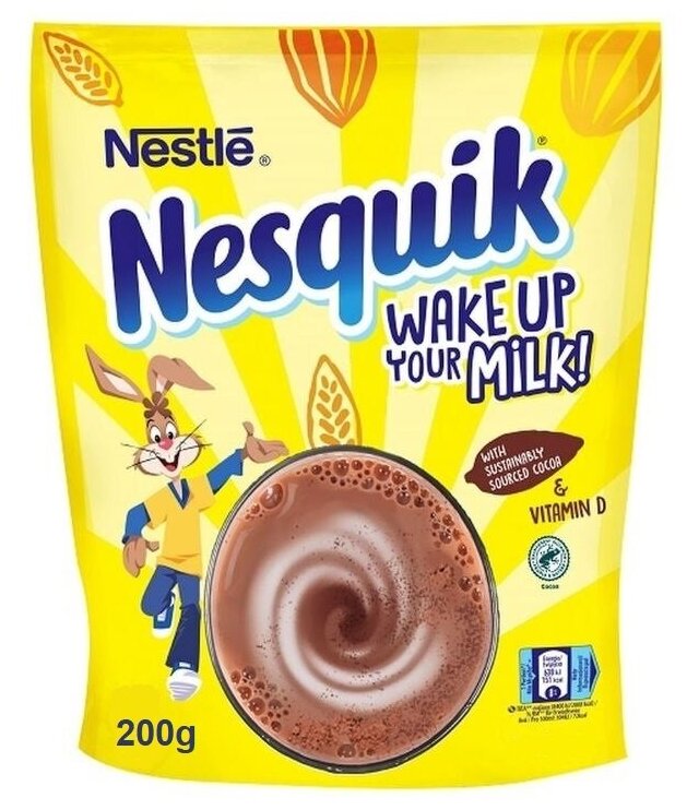 Какао порошок Nesquick Несквик, 200гр - фотография № 1