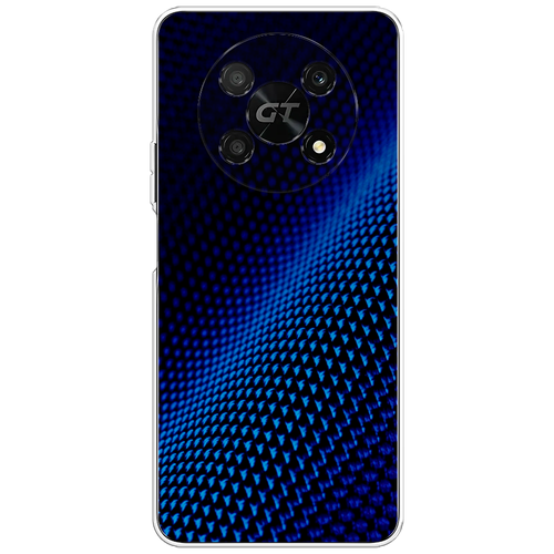 Силиконовый чехол на Honor X40 GT / Хонор X40 GT Синий карбон силиконовый чехол добрый кот на honor x40 gt хонор x40 gt