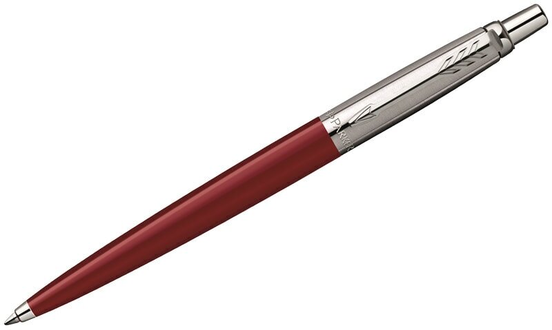 Ручка шариковая Parker "Jotter Red Chrome" синяя, 1,0мм, кнопочн, подар. упаковка R0033330