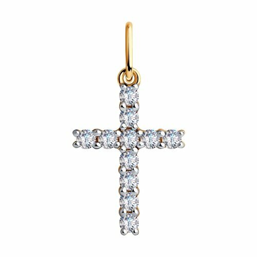 фото Подвеска из золота с фианитами яхонт ювелирный арт. 220111