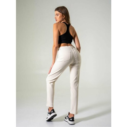 Джинсы мом  Max Neumann, размер 29, бежевый