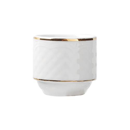 Подставка для яйца Афродита фарфор диаметр 45 высота 45мм белый золотой 903₽